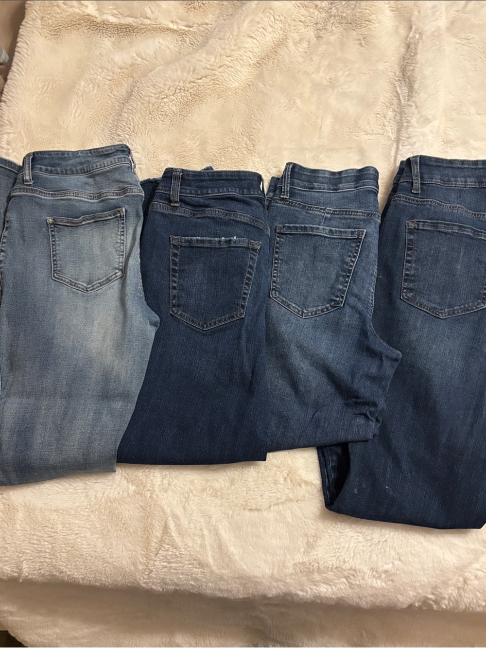 Maurices Women's Straight Leg Jeans - Assorted Blue Washes LOT Bundle size 8